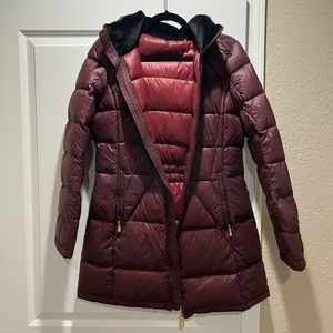 Calvin Klein Burgundy Puffer Jacket